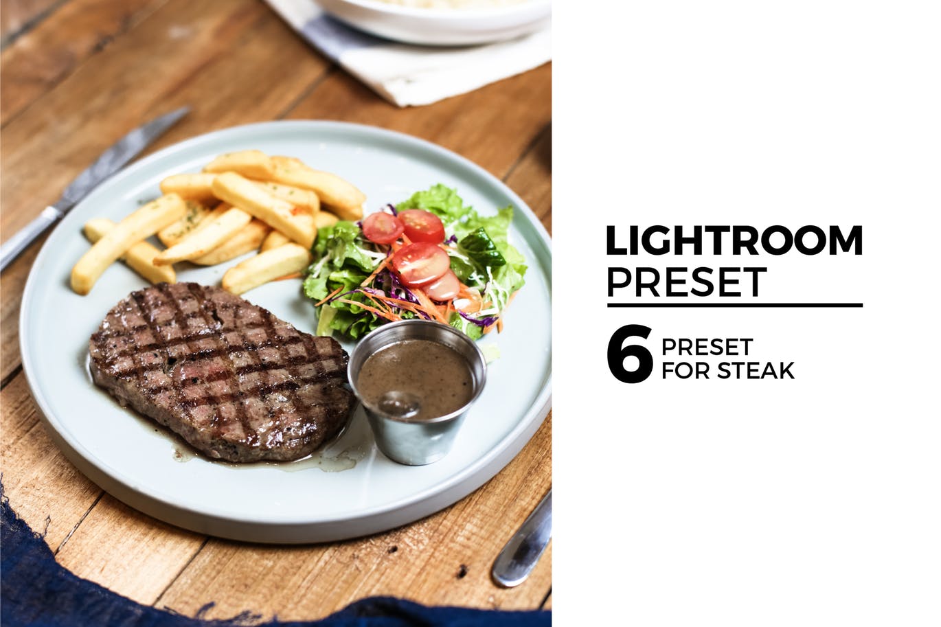 西餐美食摄影后期处理LR预设 6 Lightroom Preset for Steak插图