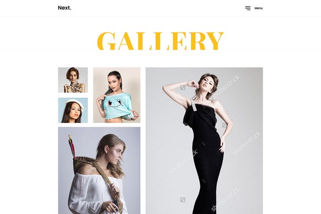 模特经纪公司网站设计PSD模板 Model Agency – Creative Photoshop Template插图(4)