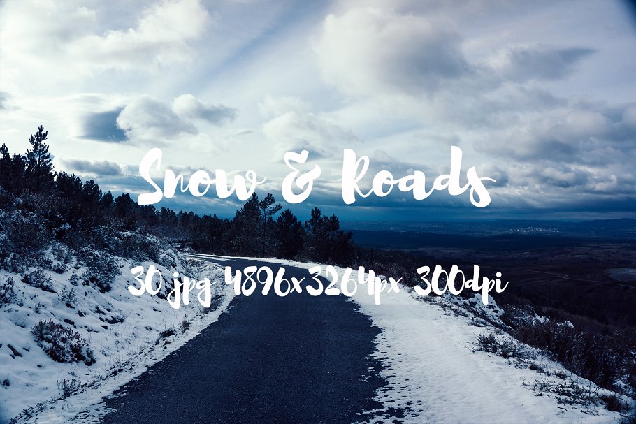 欧洲冬天雪景乡村公路高清照片素材 Snow and Roads photo pack插图(2)