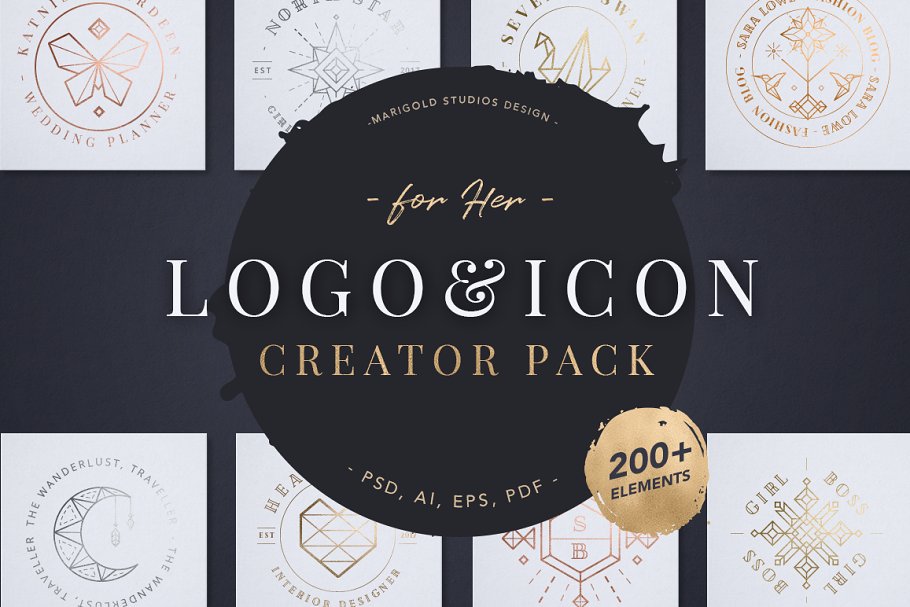 超实用的 Logo & 图标设计工具包[1.52GB] Logo & Icon Creator Pack插图
