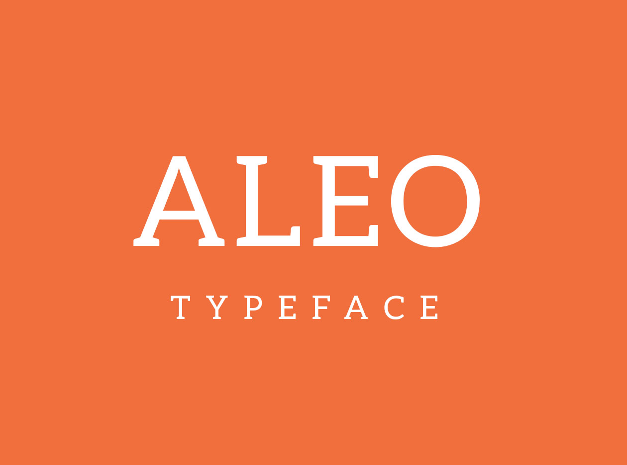 排版设计绝配英文半圆衬线字体 Aleo Slab Typeface插图