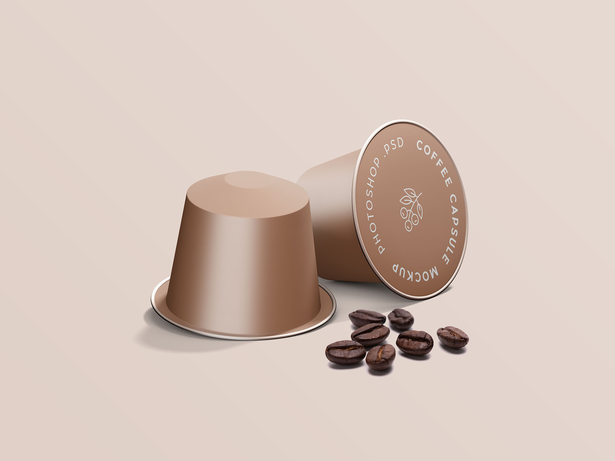 浓缩咖啡胶囊外观设计效果图样机 Espresso Coffee Capsule Mockup插图