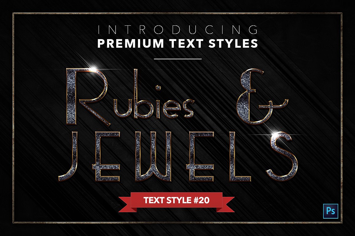 20款红宝石&珠宝文本风格的PS图层样式下载 20 RUBIES & JEWELS TEXT STYLES [psd,asl]插图(20)