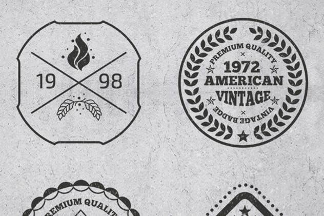 复古风格矢量徽章&Logo模板 Vintage Style Badges and Logos插图(4)