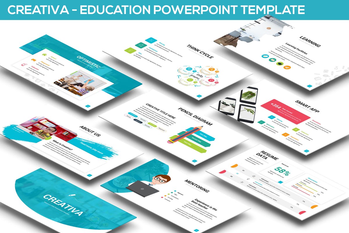 学校教育主题PPT幻灯片模板 Creativa – Education Powerpoint Template插图