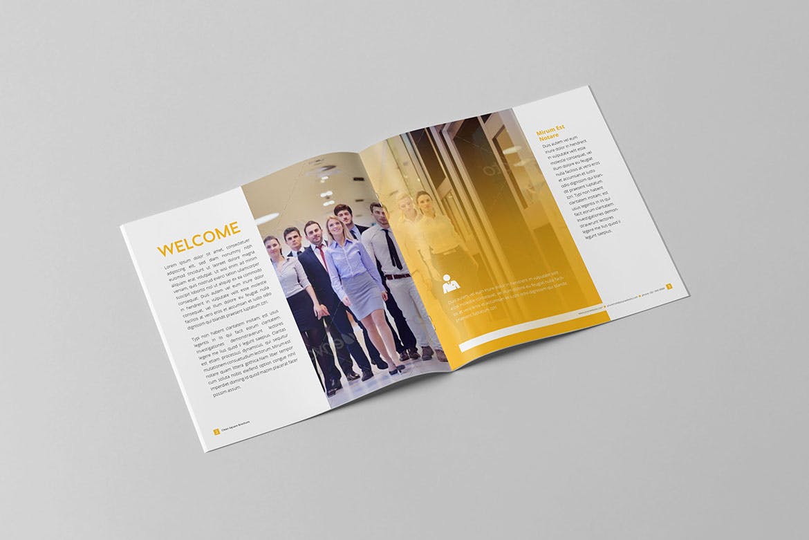 方形商务企业宣传画册设计模板 Square Business Brochure插图(1)