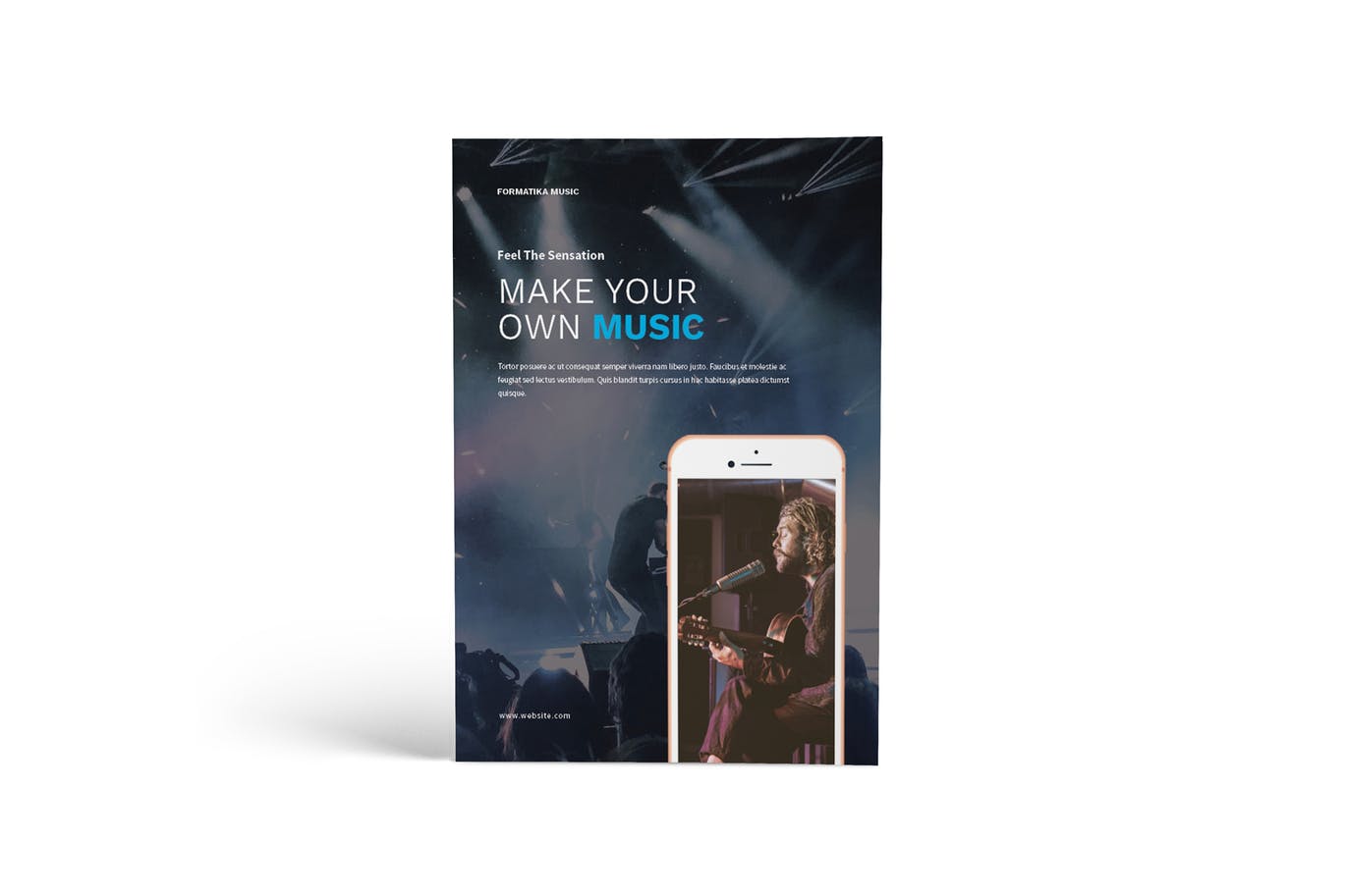 音乐主题A4规格画册/宣传册设计模板 Music A4 Brochure Template插图