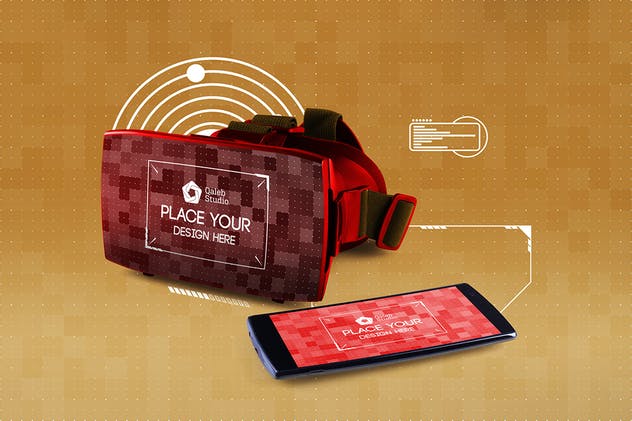 虚拟现实VR眼镜智能设备动画样机 Animated VR MockUp插图(5)
