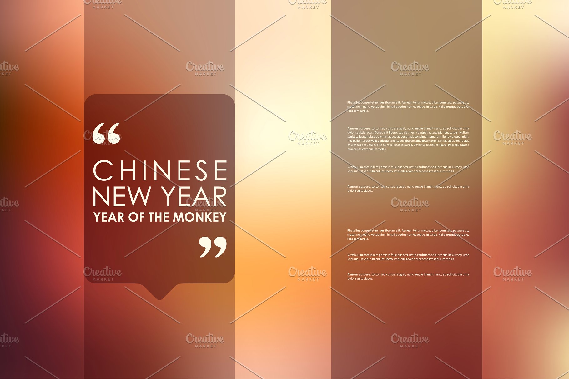 中国新年主题配色画册模板 Chinese New Year Brochures插图(4)