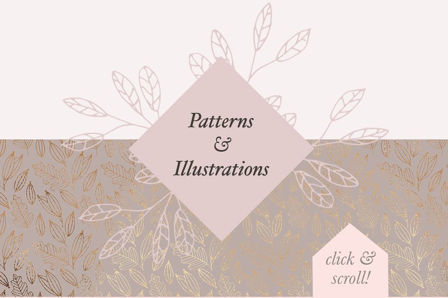 低调奢华风格花卉图案纹理 Rustic Floral Patterns & Graphics插图(4)