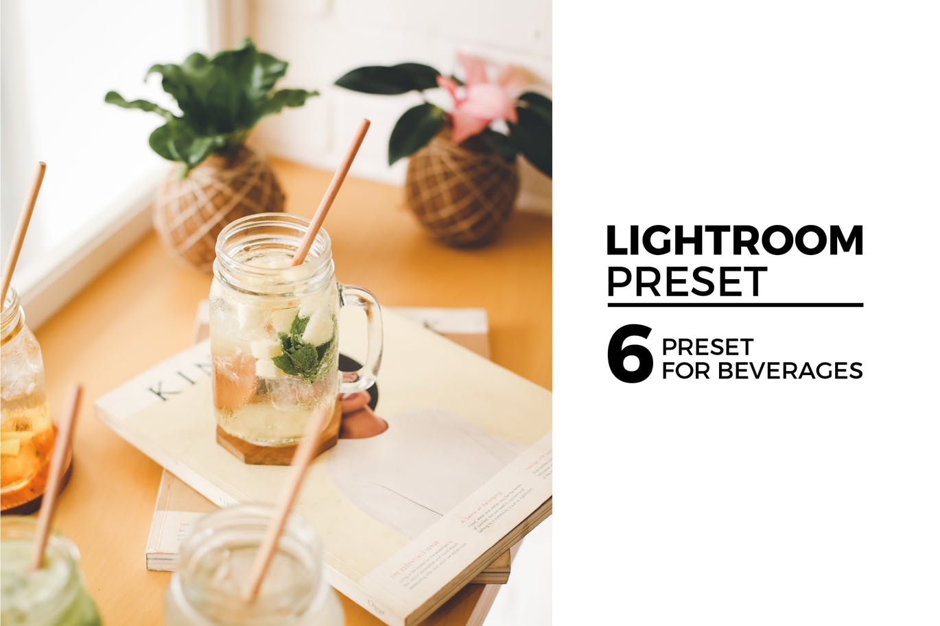 6款奶茶饮品摄影调色滤镜LR预设 6 Lightroom Preset for Beverages插图