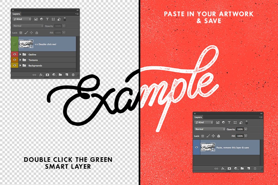 墨印墨水印章效果图层样式 TexturePress – Ink Stamp Effects插图(1)