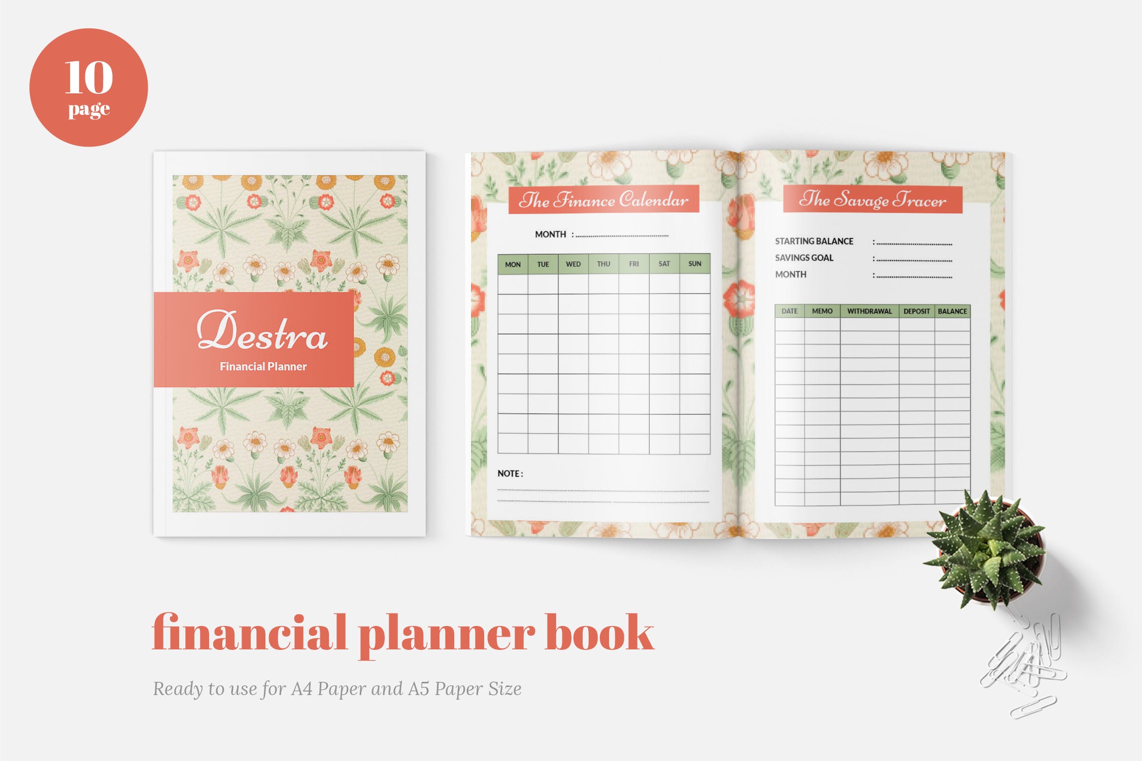 个人账本手账本设计模板 Finance Planner Book插图