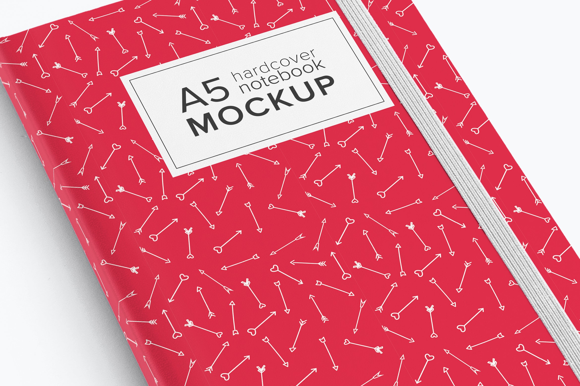 A5精装笔记本/记事本外观设计样机模板01 A5 Hardcover Notebook Mockup 01插图(2)