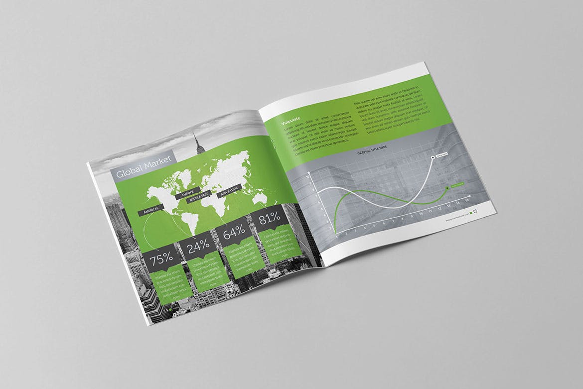 方形企业年报/年度报告设计模板 Square Annual Report插图(8)