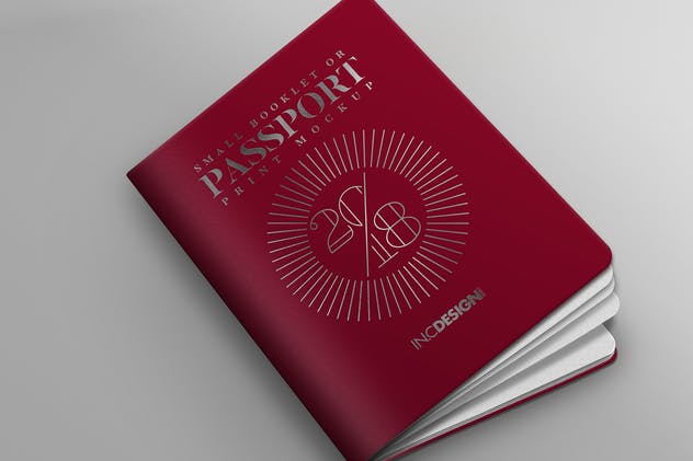 高分辨率出国护照证照样机模板 Passport Booklet Photo Realistic MockUp插图(5)