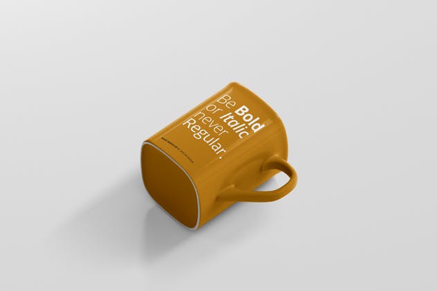 方形马克杯咖啡杯样机展示模板 Mug Mockup – Square插图(4)