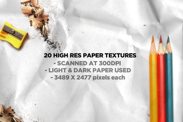 20个折叠褶痕纸张纹理素材 20 Folded Paper Textures插图(1)