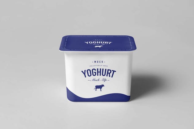 酸奶杯样机模板3 Yoghurt Cup Mock-up 3插图(4)