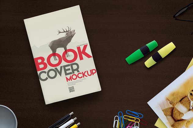 简装书籍封面样机设计模板 Book Mockups插图(4)