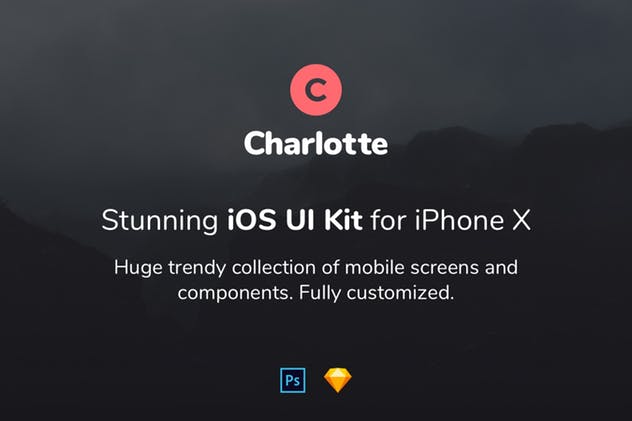 明亮和新鲜iOS UI工具包[PS&SKETCH] Charlotte iOS UI Kit插图(1)