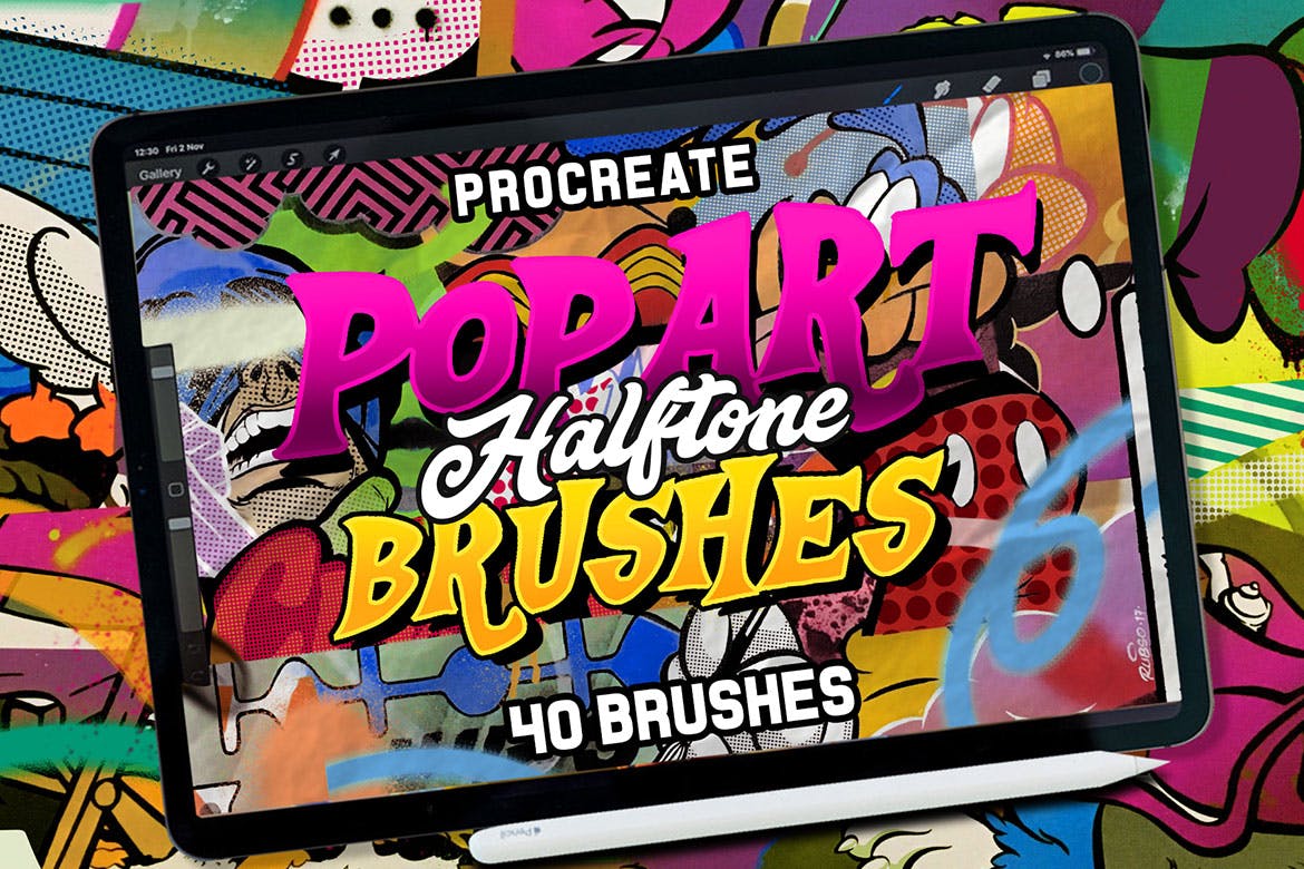 POP波普艺术Procreate笔刷套装 POP ART BRUSHES KIT插图