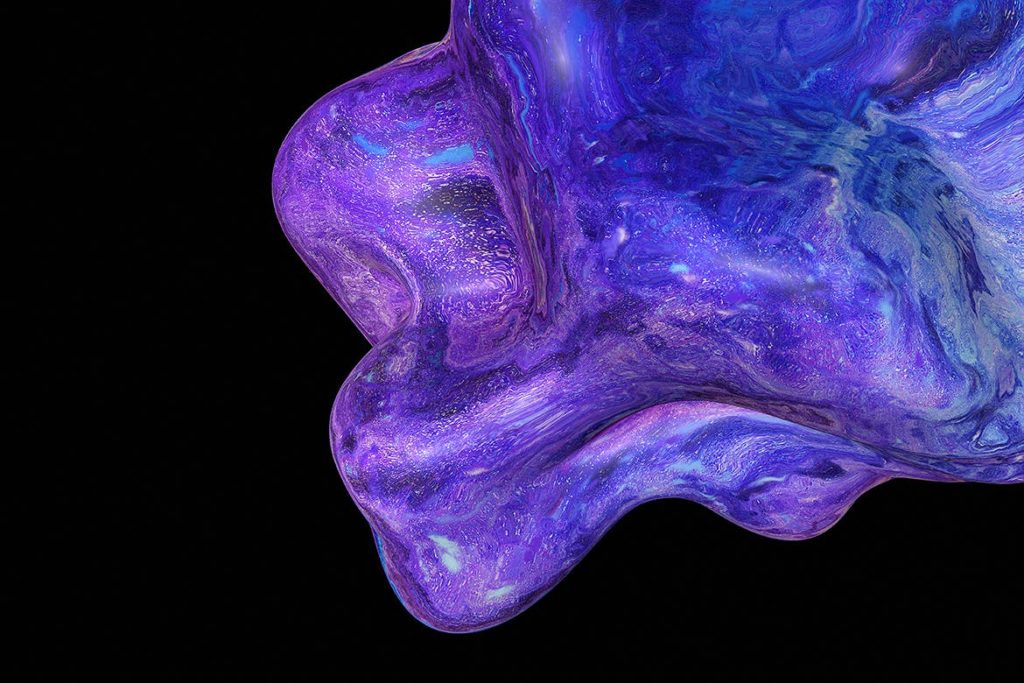 神秘高端的10个抽象紫色液体大理石背景元素插图(4)