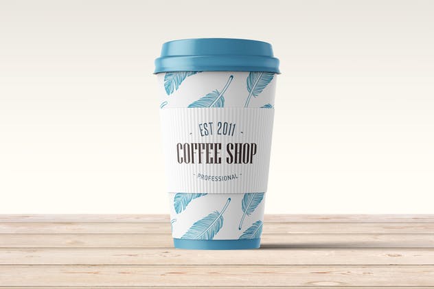 咖啡纸杯咖啡品牌VI设计样机模板 Coffee Cup Mock-up插图(3)