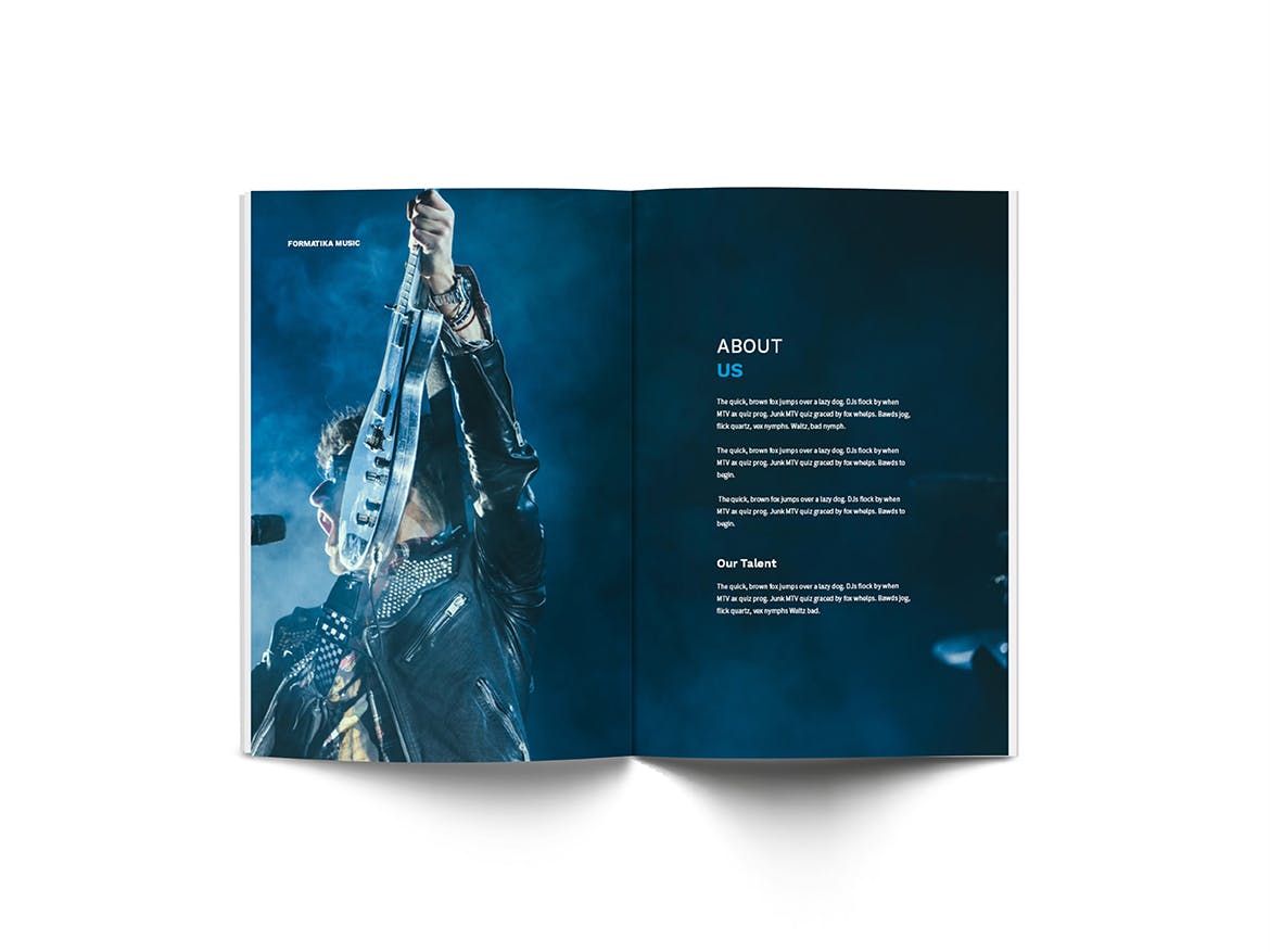 音乐主题A4规格画册/宣传册设计模板 Music A4 Brochure Template插图(5)