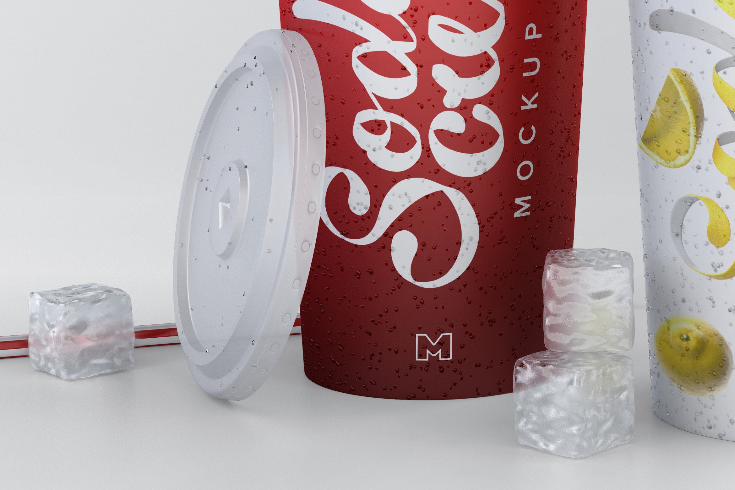 苏打饮料纸杯外观设计样机03 Soda Cup Mockup 03插图(1)