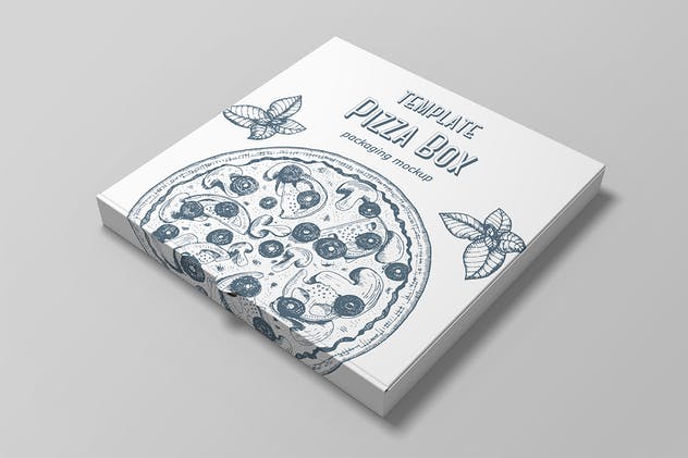 披萨外带包装纸盒样机 Pizza Box Mockup插图(7)