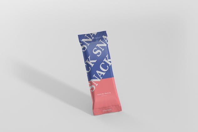 小吃/零食塑料袋包装样机模板 Snack Bar Mockup插图(3)