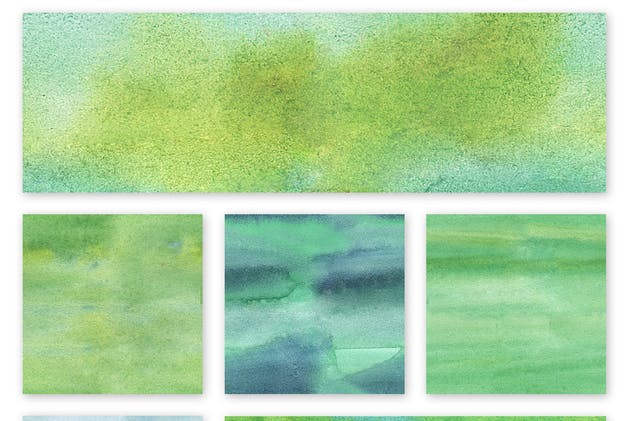 23款绿色基底水彩纹理 Watercolor Seamless Textures – Green Pack插图(6)