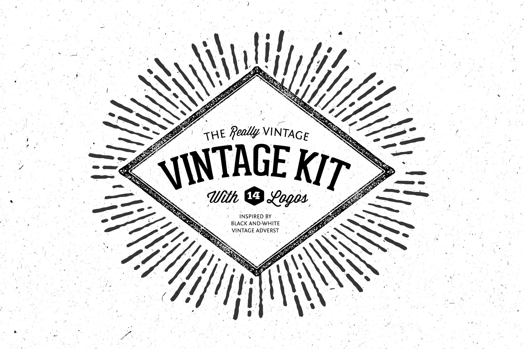 复古矢量图案集合+14枚标志 Very Vintage Vector Kit + 14 Logos插图