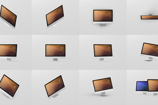 iMac电脑桌面屏幕样机模板 Desktop Screen Mockup插图(14)