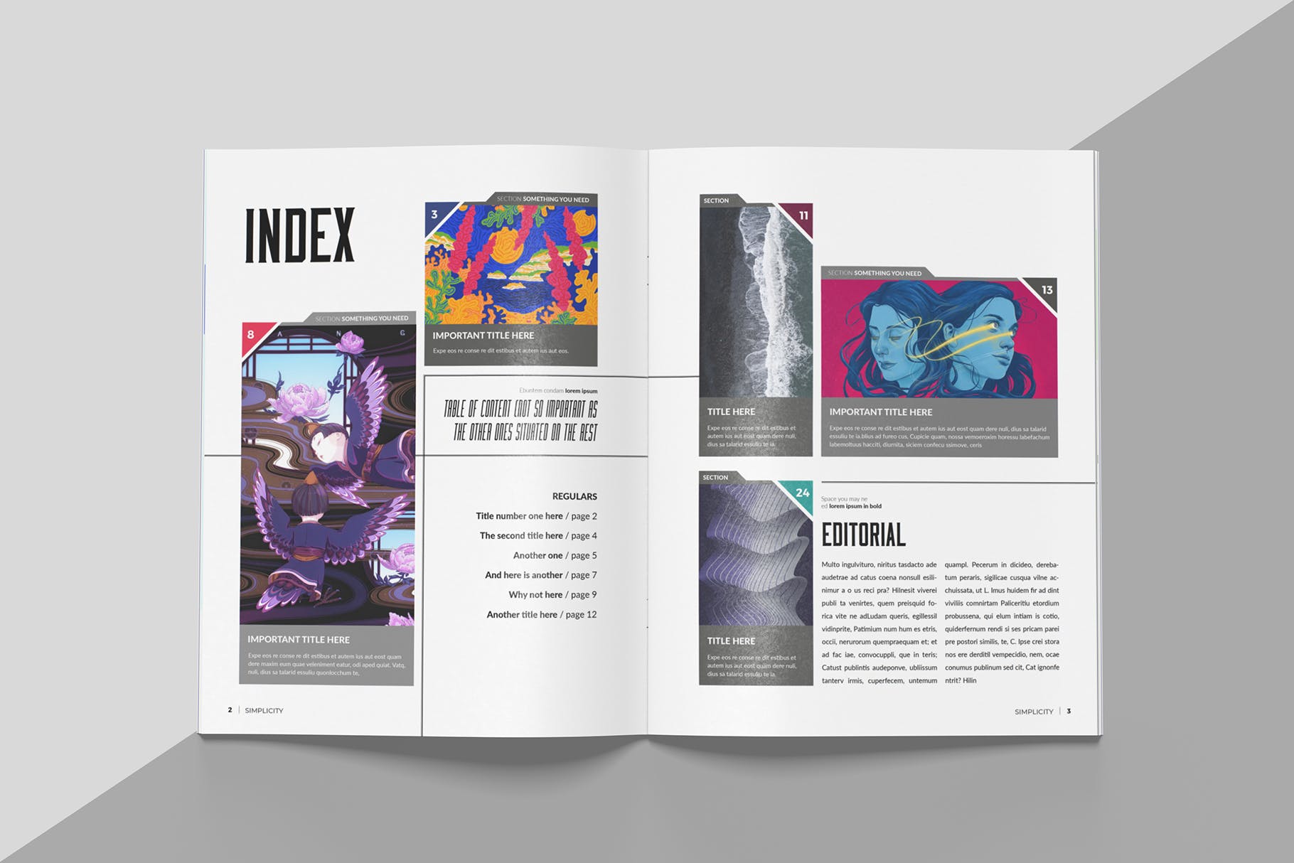 创意设计杂志版式设计模板 Create Magazine Template插图(1)