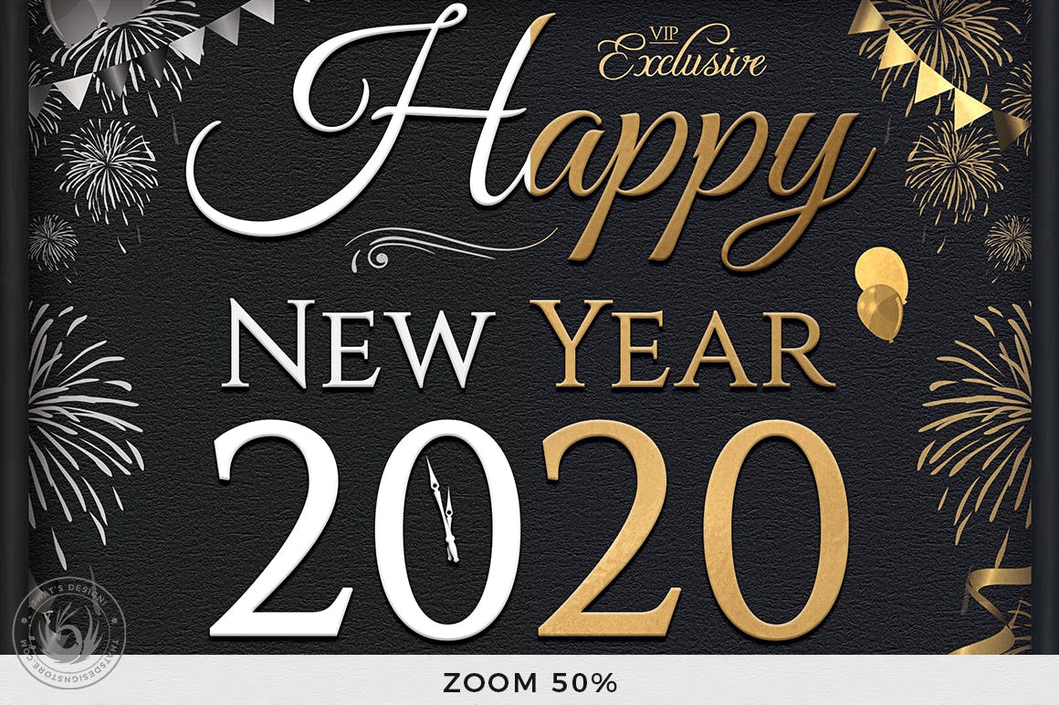 2020年新年倒计时活动海报传单设计模板v5 New Year Flyer Template V5插图(6)