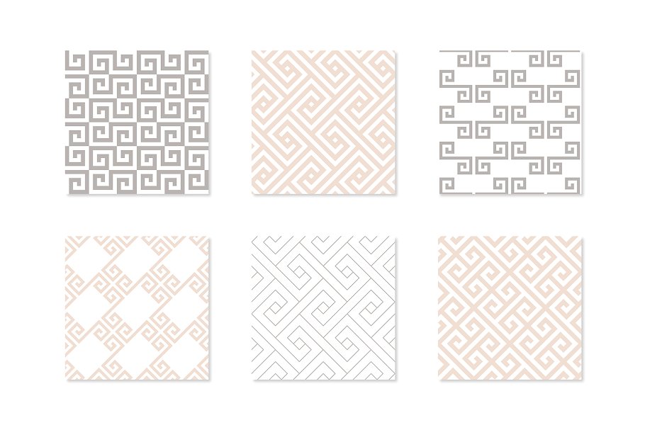 粗线条无缝纹理 Bold Seamless Patterns Set插图(2)
