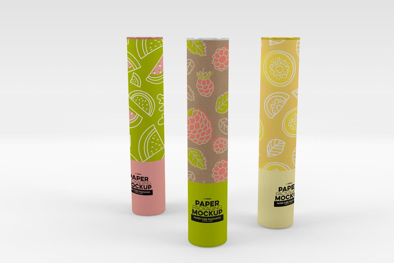 纸筒收纳包装设计样机模板 Paper Tube Packaging Mockup插图(1)