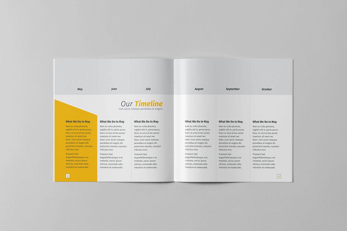 高端方形商业/企业宣传册设计模板 Williams Business Square Brochure插图(4)