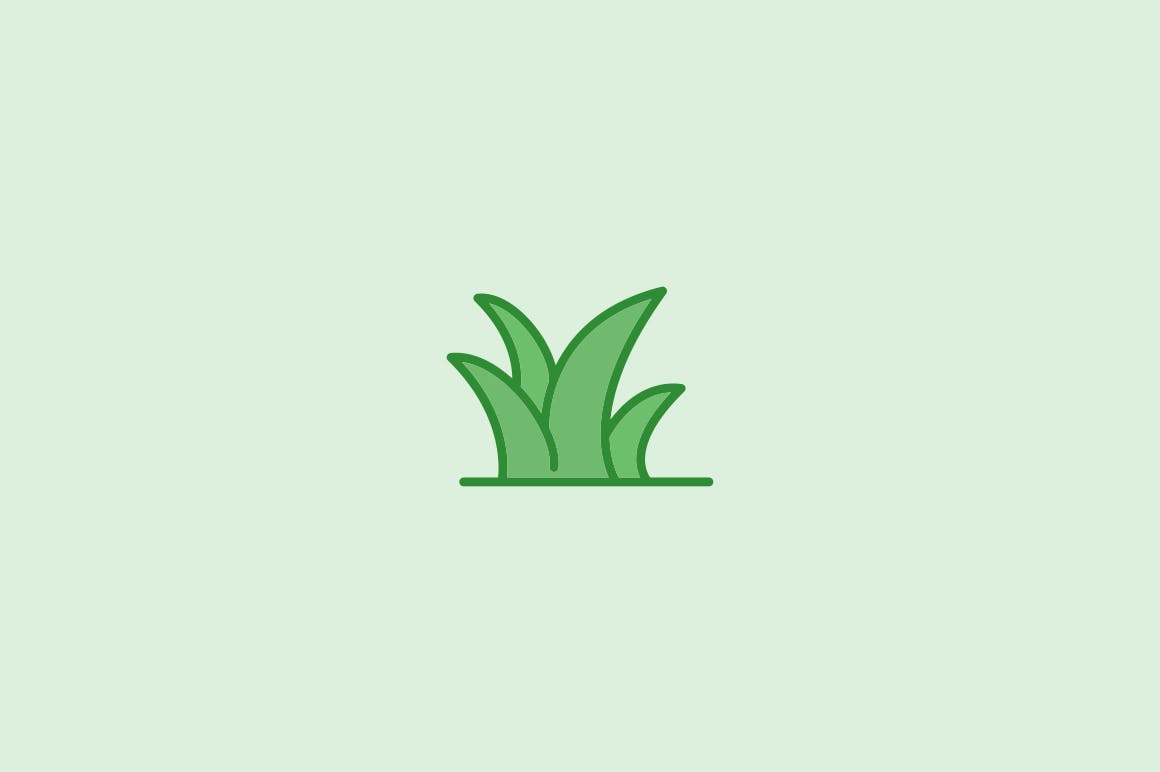 15枚草坪&草地矢量图标 15 Lawn & Grass Icons插图(2)
