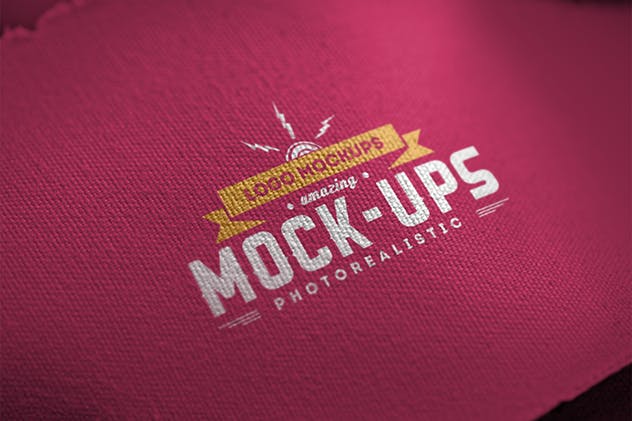 服装缝纫风格Logo样机v1 Logo Mock-Ups / Vol.1插图(7)