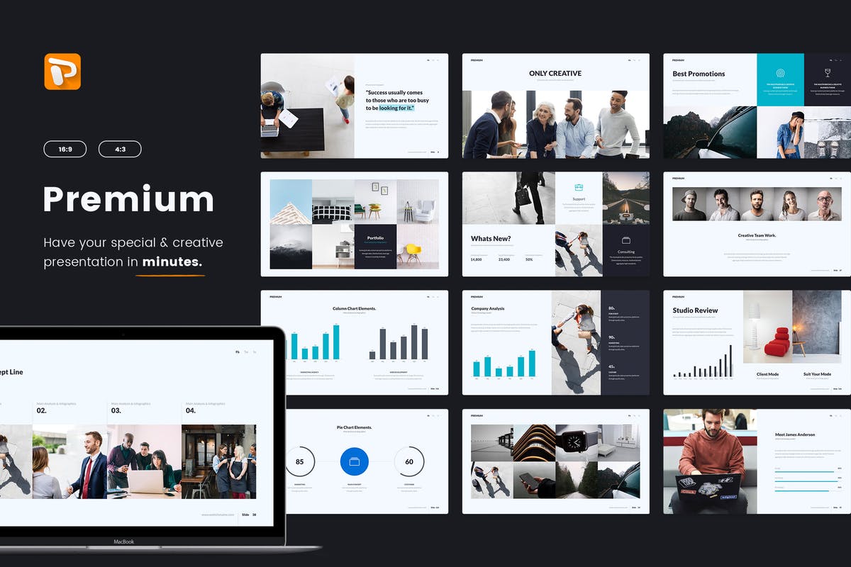 极简主义多用途企业宣传PowerPoint幻灯片模板 Premium Business & Multipurpose (Powerpoint)插图