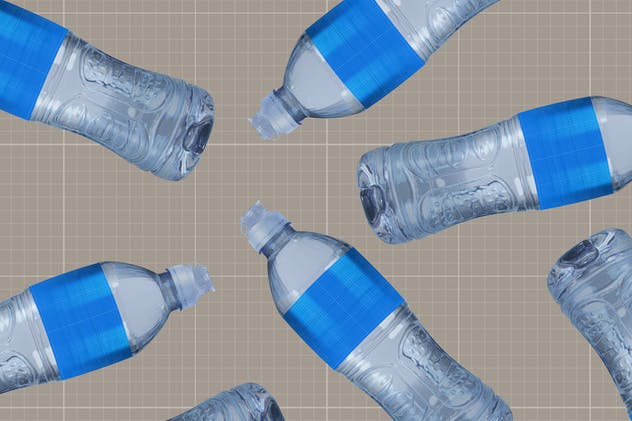 矿泉水蒸馏水瓶罐样机v2 Water Bottle V.2 Mockup插图(13)