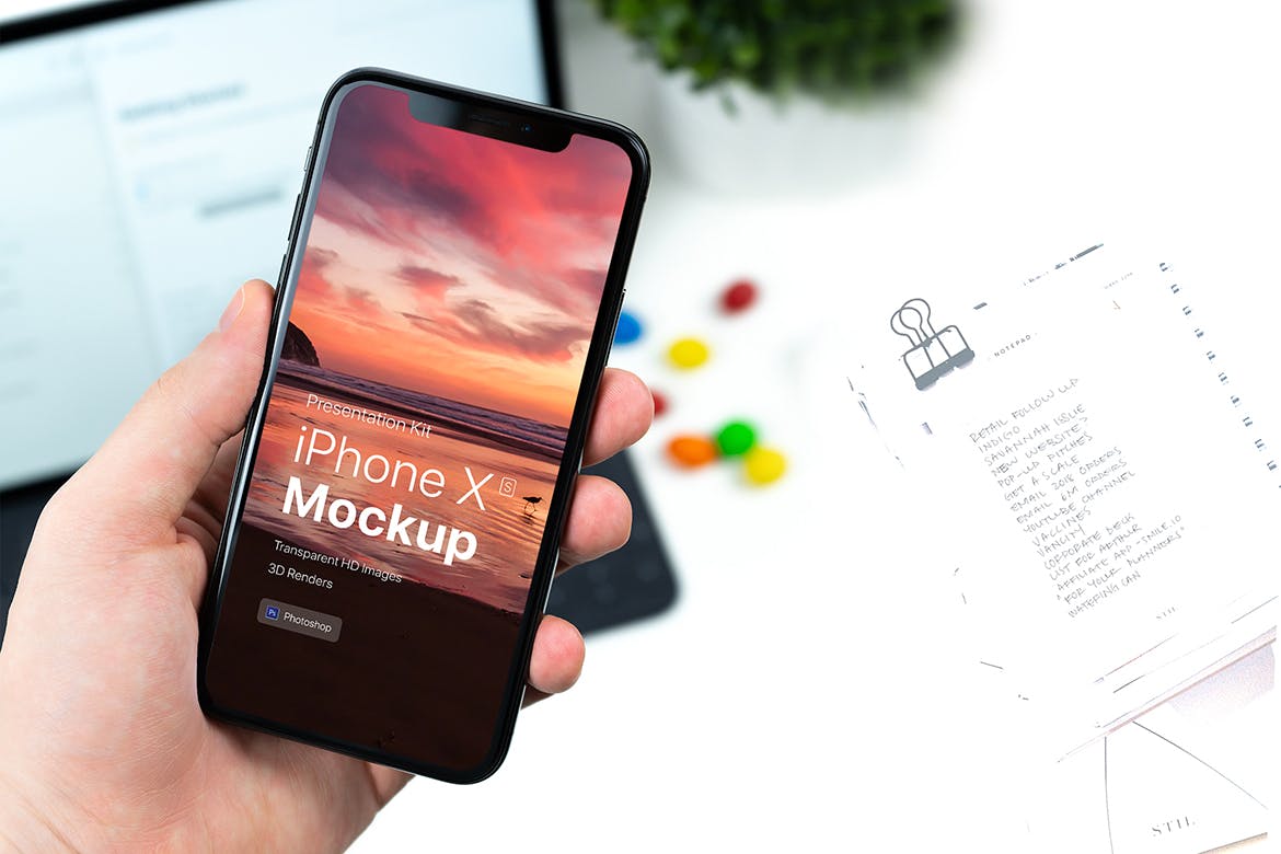 APP界面设计截图预览iPhone X手机样机模板v4 Presentation Kit – iPhone showcase Mockup插图(5)