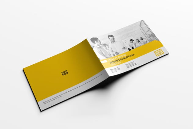 横板企业画册/商业提案/企业宣传册INDD设计模板 Neue Business Proposal插图(3)