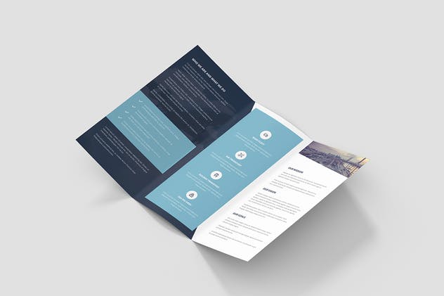 三折页尺寸企业/品牌宣传传单模板 Brochure – Transport Tri-Fold插图(3)