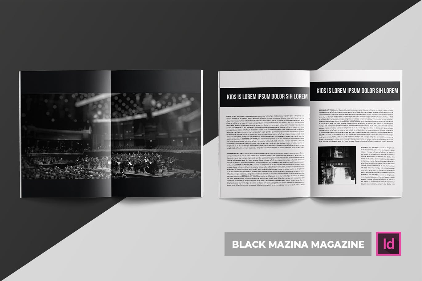人物摄影杂志排版设计模板 Black Mazina | Magazine Template插图(6)