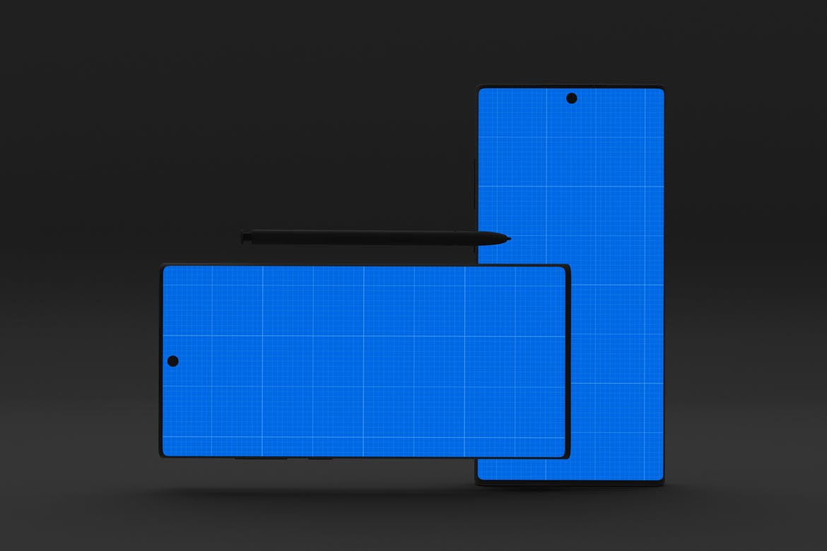 Note 10大屏手机屏幕预览样机模板 Dark Note 10 Mockup插图(12)