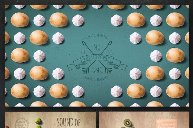 有机食品样机及巨无霸Hero场景模板 Organic Food Mockup & Hero Images Scene Generator插图(6)